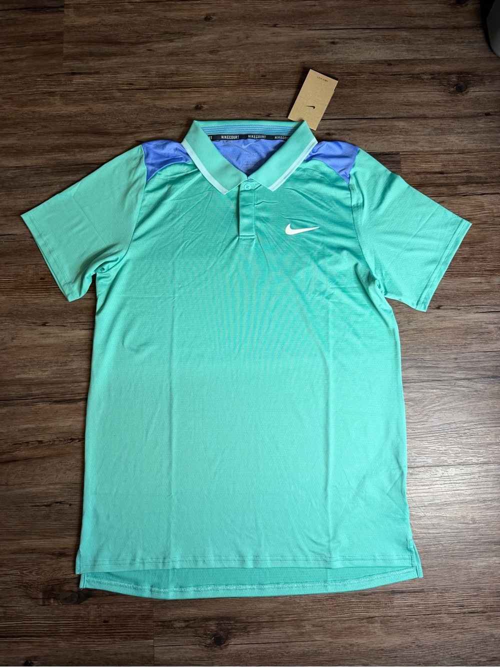 Nike Court Advantage Tennis Polo Shirt Turquoise $68 NWT Men’s Size M-Tall